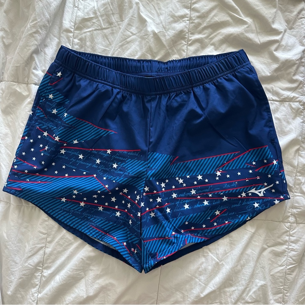 Blue Star Patterned Athletic Shorts